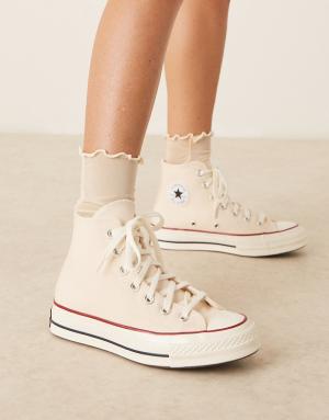 Converse Chuck 70 Hi Wide Fit trainers in cream