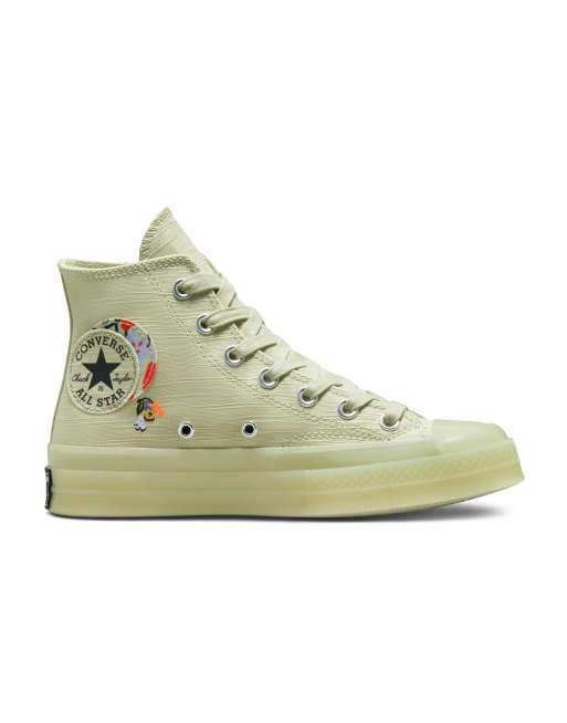 Converse Chuck 70 Hi Women's History Month canvas tearaway sneakers in  olive aura