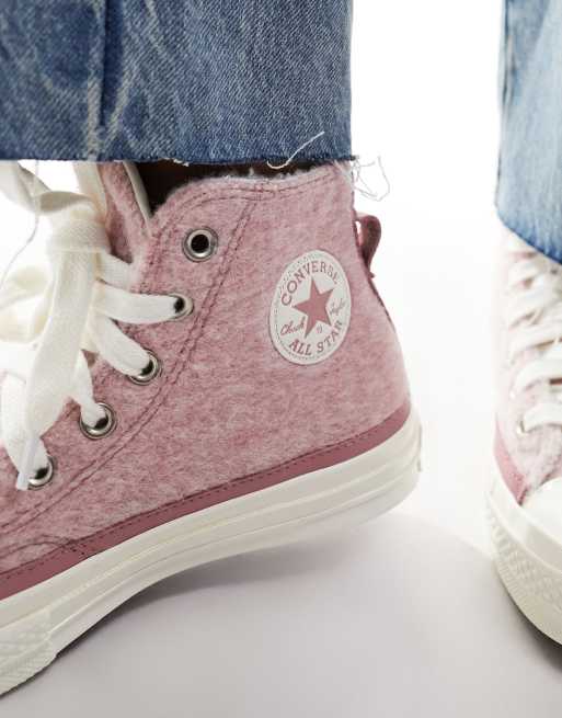 Converse Chuck 70 Hi wool sneakers in pink ASOS