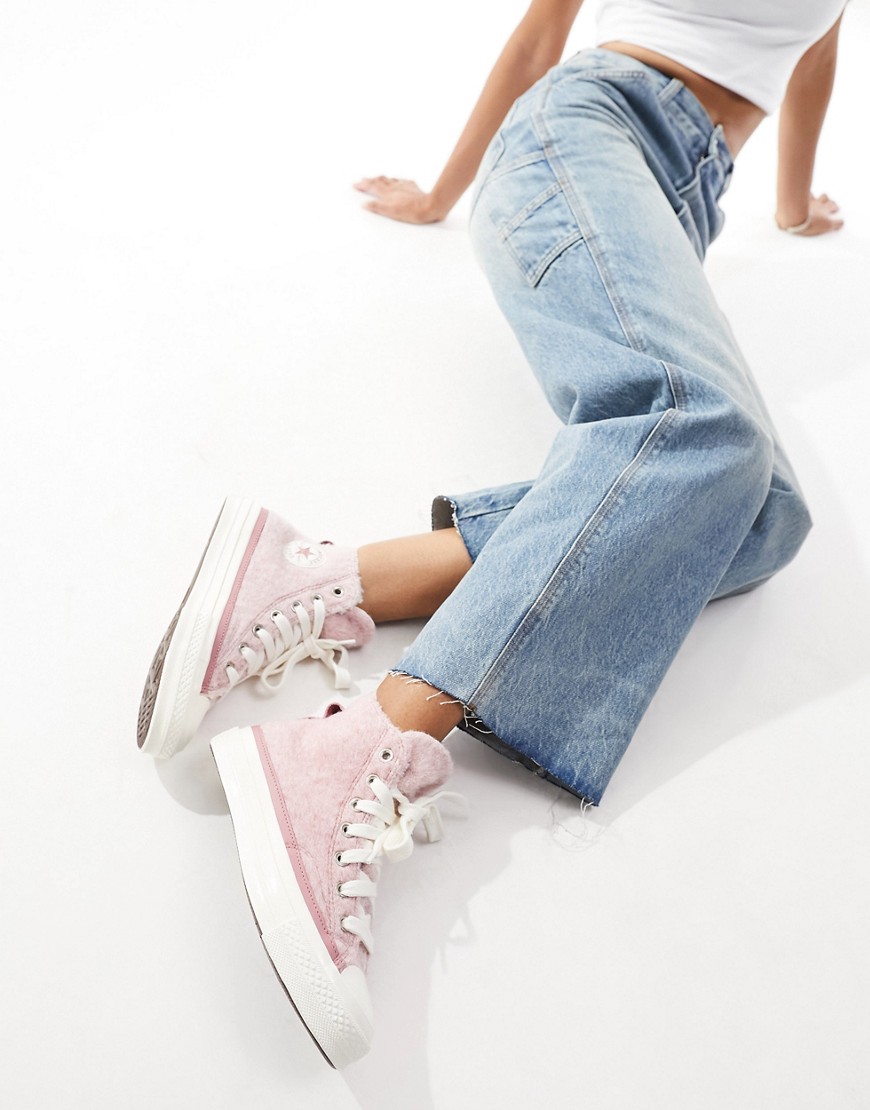 Converse Chuck 70 Hi wool trainers in pink