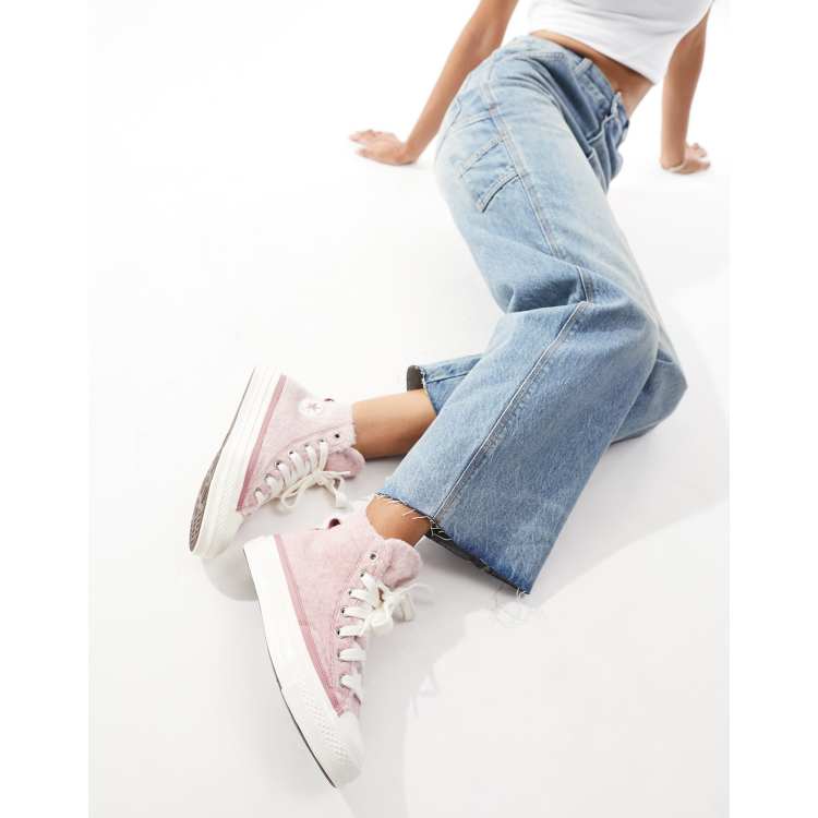 Converse Chuck 70 Hi wool trainers in pink