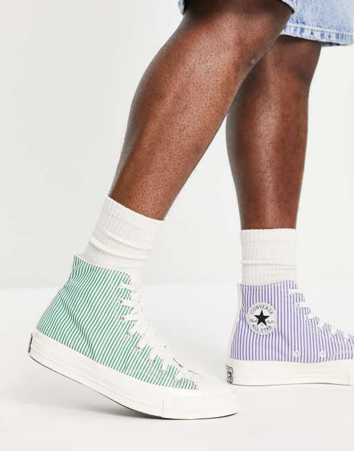 Converse – Chuck 70 Hi x Beyond Retro Thrifted – Buty sportowe w paski – MBLUE