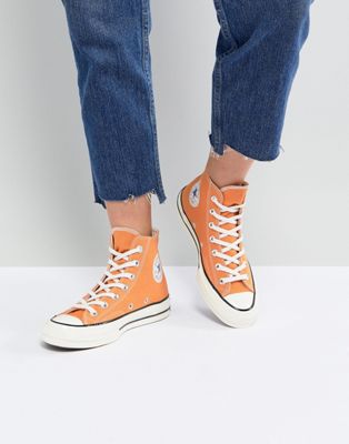 orange converse high tops