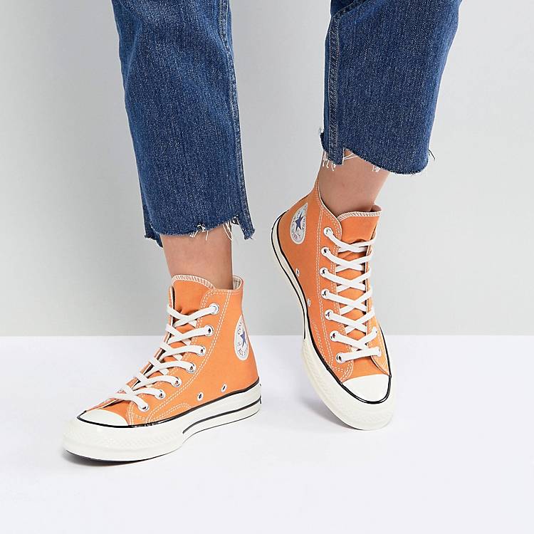 Converse Chuck '70 High Top Trainers In Orange | ASOS