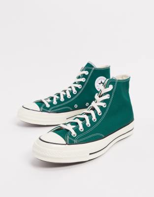 donkergroene converse