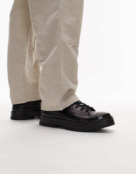 Converse Chuck 70 leather loafers in black - view 1