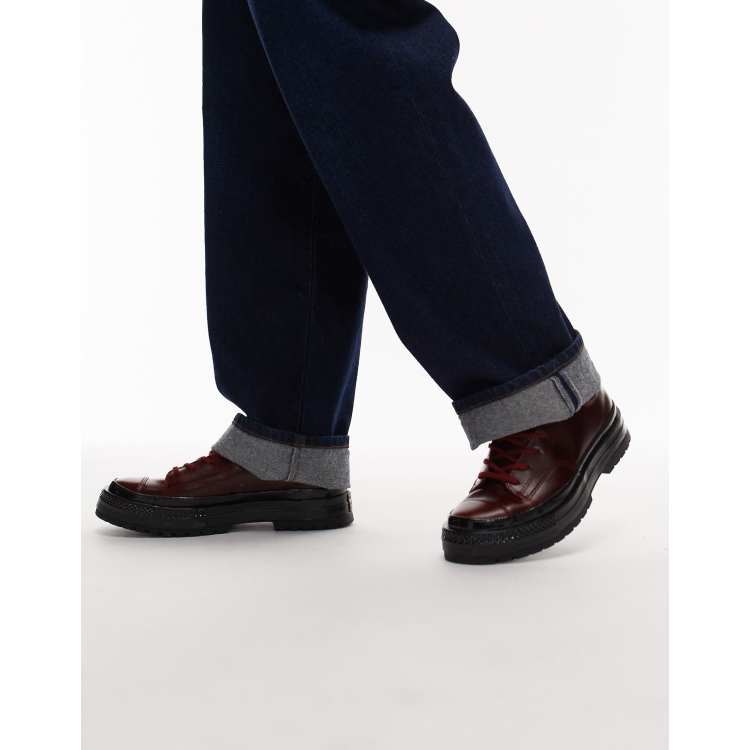 Converse バーガンディ ローファー Converse Chuck 70 leather loafers in bugundy | ASOS