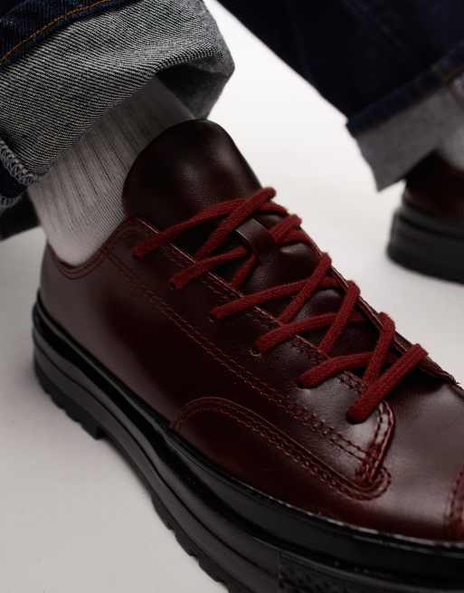 Converse Chuck 70 leather loafers in bugundy