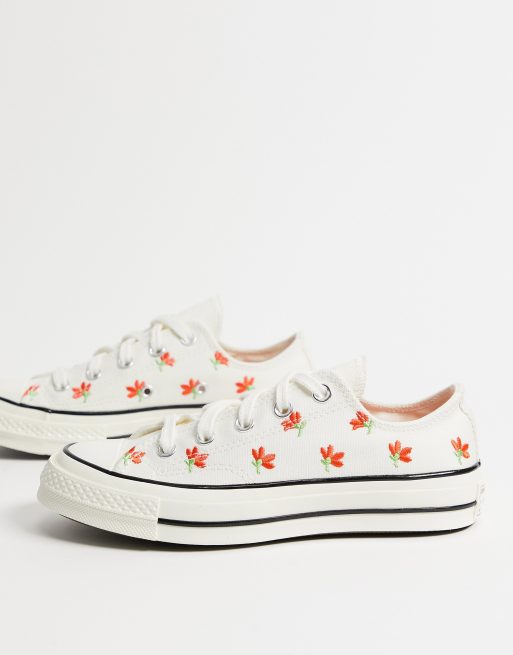 floral white converse