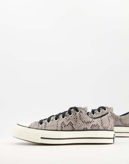 Converse – Chuck 70 – Niskie szare buty sportowe w wężowy wzór