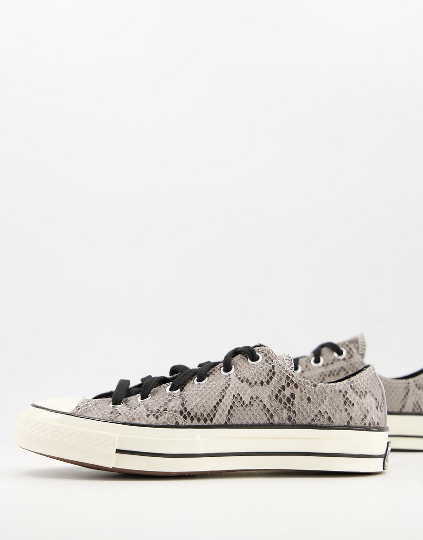 Converse Chuck 70 Ox Archive Reptile leather sneakers in gray-Grey