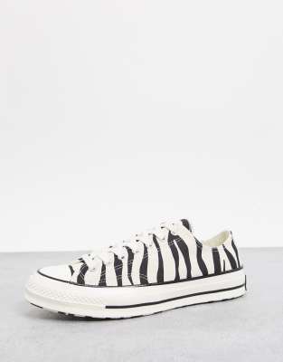 converse chuck 70 plimsolls in zebra print