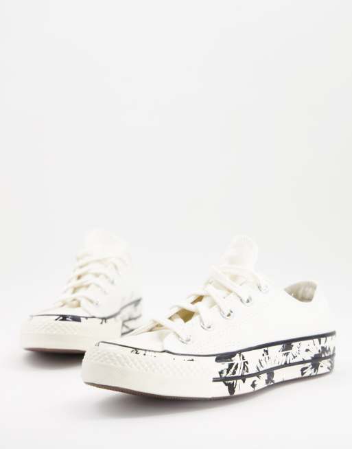 Converse Chuck 70 Ox Baskets avec semelle imprim fleuri