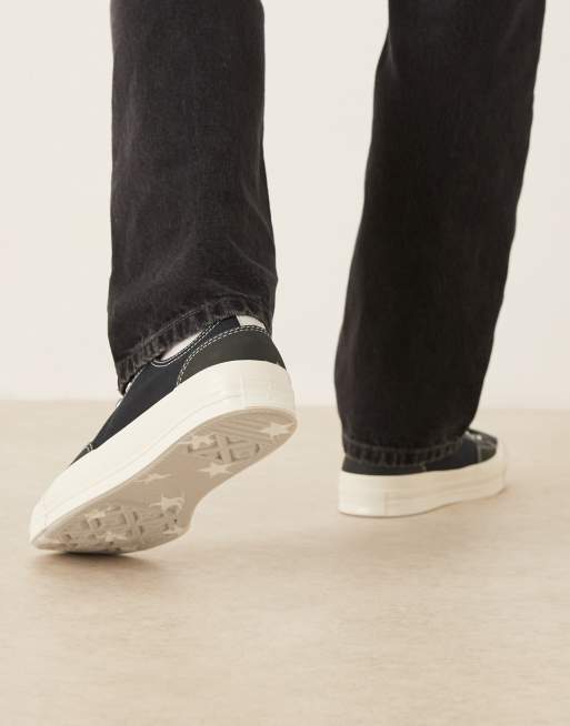 Converse – Chuck 70 Ox – Czarne buty sportowe z różnych materiałów, 3 z 5
