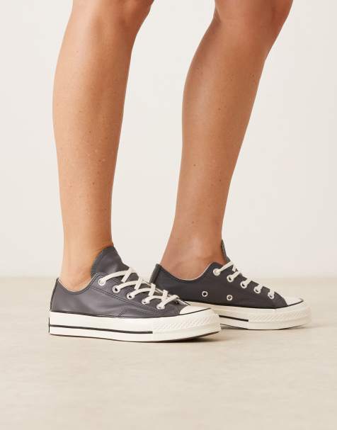 Converse Chuck 70 Ox leather sneakers in grey - view 1