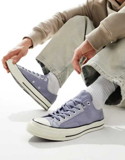 Converse – Chuck 70 Ox – Mörkblå sneakers i mocka och canvas - view 1
