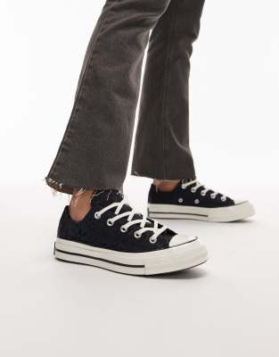 Converse - Chuck 70 Ox - Sneaker in Schwarz mit Leopardenmuster