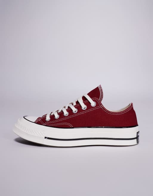 Converse Chuck 70 OX sneakers in burgundy | ASOS