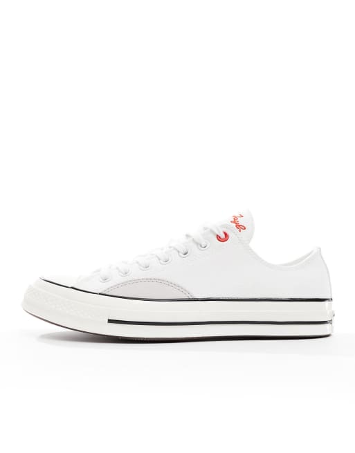 Sad boys x converse one star black silver red men 8 12 Converse Chuck 70 Ox sneakers in white ClassicfuncenterShops