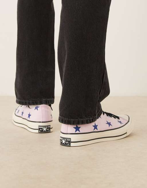 Converse Chuck 70 Ox sneakers with star print in pink, 4 of 5
