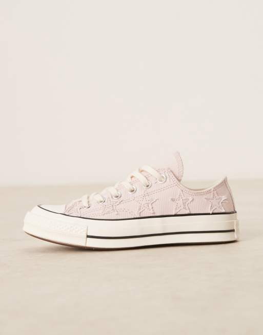 Converse Chuck 70 Ox sneakers with stitched star detailing in pink