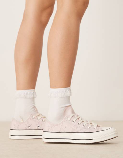 Converse Chuck 70 Ox sneakers with stitched star detailing in pink