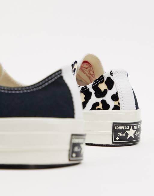 Converse Chuck 70 Ox split logo trainers in leopard print