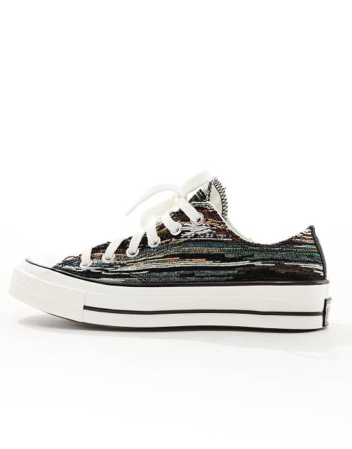 Converse Chuck – 70 Ox – Svarta och flerfärgade sneakers i vävd design, 3 av 5
