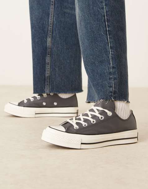 Converse – Chuck 70 Ox – Szare skórzane buty sportowe - view 1