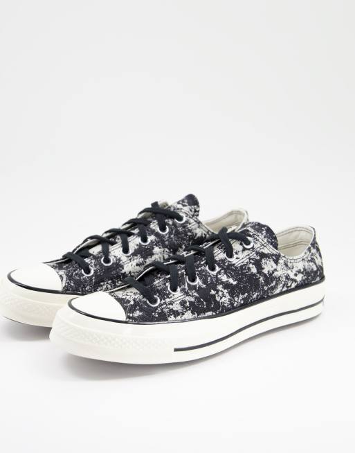 Converse Chuck 70 Ox textured jacquard fabric sneakers in black | ASOS