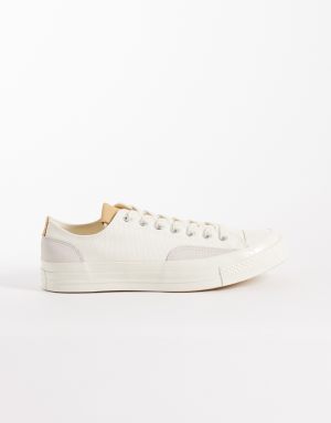 Converse Chuck 70 Ox trainers with mixed material in off white