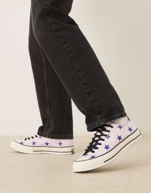 Converse Chuck 70 Ox trainers with star print in pink