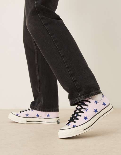 Converse Chuck 70 Ox trainers with star print in pink, 5 of 5