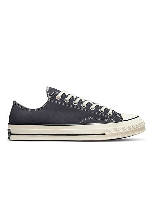 Converse Chuck 70 Ox vintage canvas sneakers in charcoal gray | ASOS