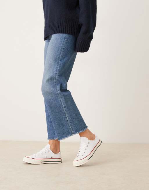 Converse – Chuck 70 Ox – Vita sneakers i canvas och vintagestil med bred passform, 3 av 5