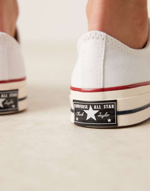Converse – Chuck 70 Ox – Vita sneakers i canvas och vintagestil med bred passform, 4 av 5
