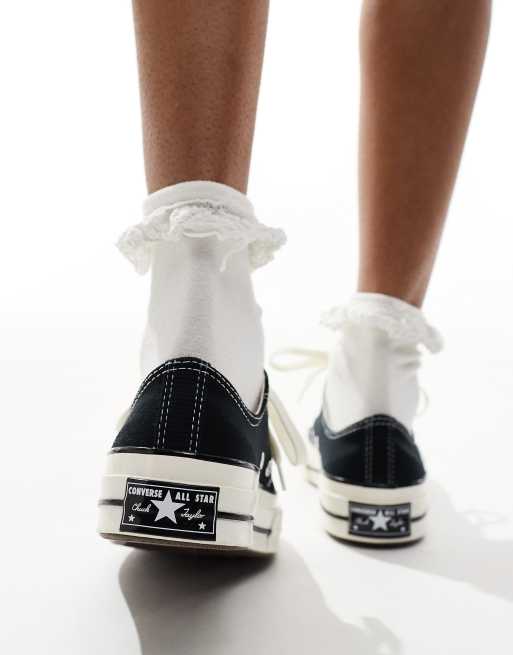 Converse Chuck 70 Ox Wide Fit sneakers in black, 3 of 5