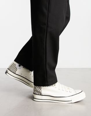 Converse Chuck 70 Patchwork Sneakers In White And Black