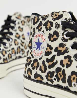 converse chuck 70 plimsolls in cheetah print
