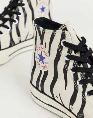 converse chuck 70 plimsolls in zebra print