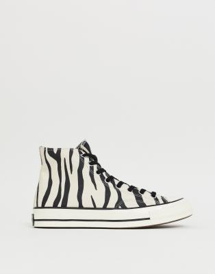 converse chuck 70 plimsolls in zebra print