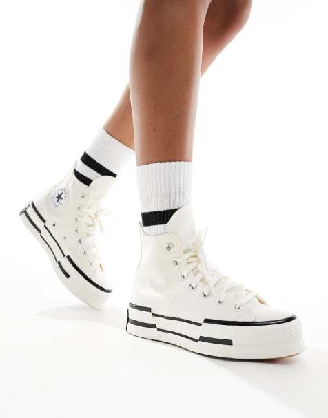 Converse – Chuck 70 Plus Hi – Sneaker in Cremeweiß - view 1