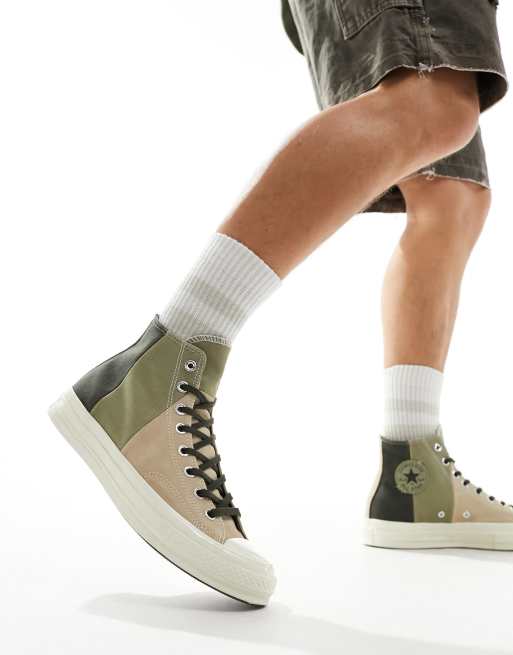 Converse – Chuck 70 – Płócienno-zamszowe buty sportowe w różnych odcieniach zieleni
