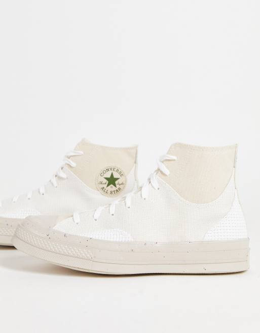Converse - Chuck 70 Renew HI Ideal Craft - Baskets montantes en toile - Naturel 