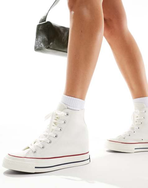 Converse – Chuck 70 – Sneaker in Wollweiß mit Keilabsatz - view 1