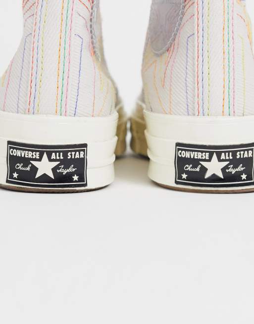 Converse alte clearance arcobaleno