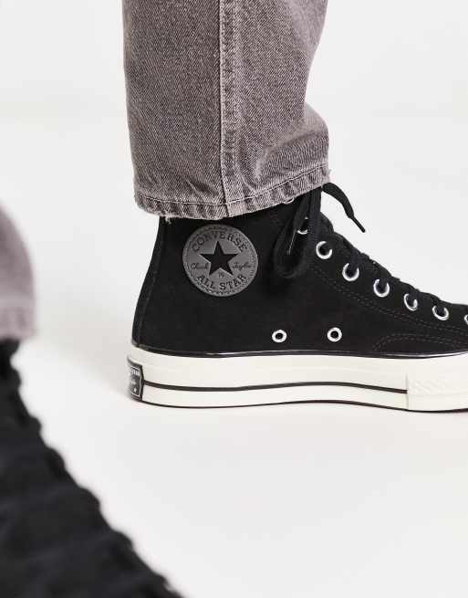 Converse alte hot sale nere uomo