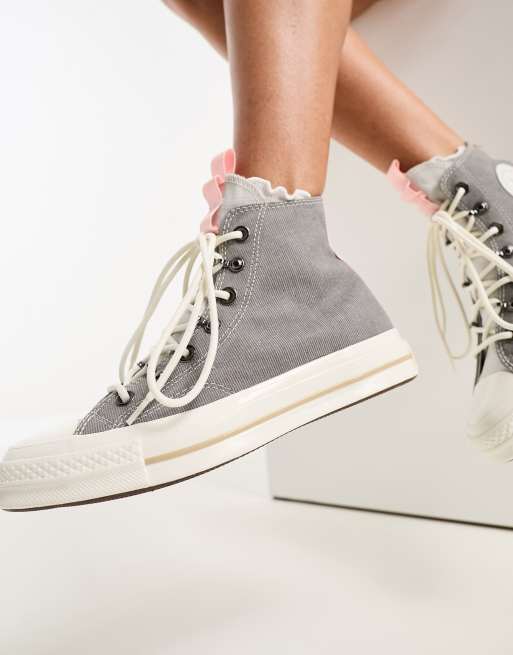 Womens converse best sale grey and pink