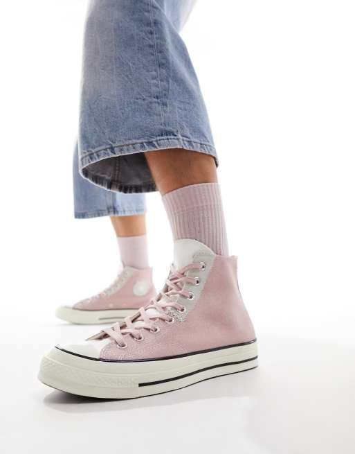 Converse Chuck 70 sneakers in pink and gray detail