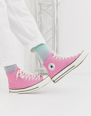 pink sole converse